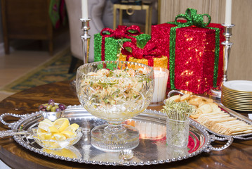 Shrimp Appetizer at a Christmas Party