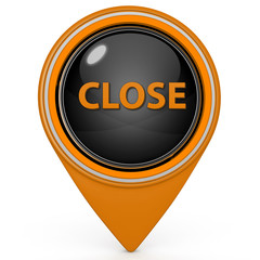 close pointer icon on white background