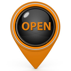 open pointer icon on white background