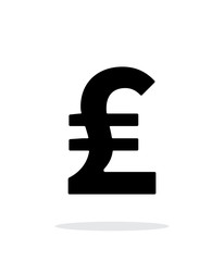 Pound sterling icon on white background.