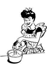 Lady With Electric Beater