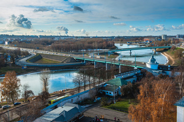Yaroslavl. Image of ancient Russian city, view from the top.