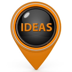 Ideas  pointer icon on white background