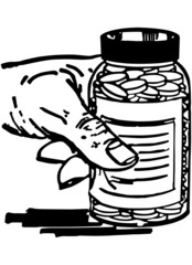 Hand With Pill Bottle