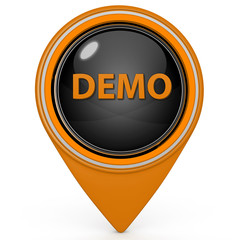 Demo pointer icon on white background