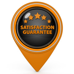 Satisfaction pointer icon on white background