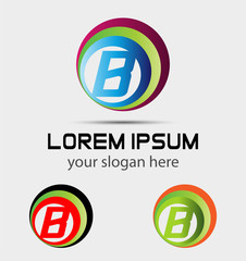 Letter B logo element