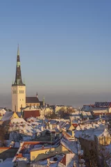 Deurstickers Winter In Tallinn City © volis61