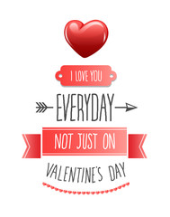 I love you everyday valentines vector