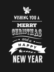 Merry christmas and happy new year vector