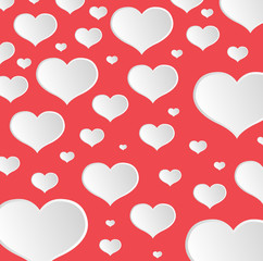 Fototapeta na wymiar Valentines day vector with heart pattern