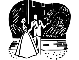 Couple Outside Nightclub