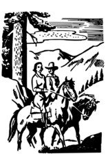 Couple Horseback Riding 2