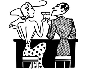 Couple Having Cocktails In Club