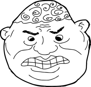 recommend clip art: Outline of Insulted Man