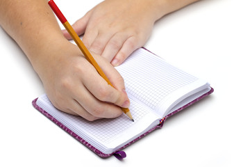 notebook on the white background