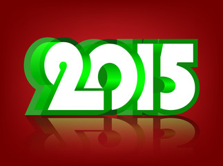 Happy New Year 2015 design card, vector