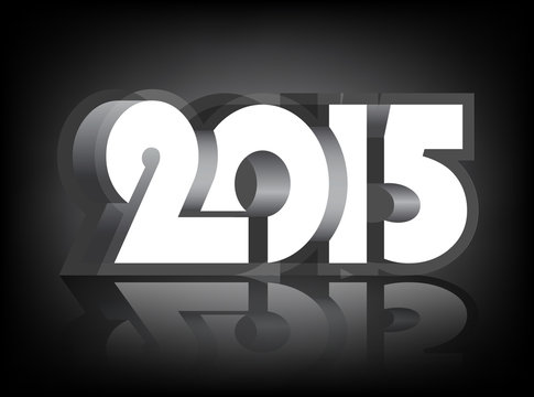 Happy New Year 2015 design card, vector