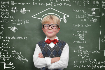 Schoolboy at the Blackboard