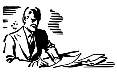 Business Man Writing