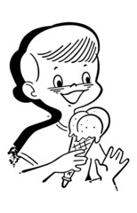 Obraz na płótnie Canvas Boy With Ice Cream Cone