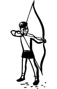 Boy With Bow And Arrow