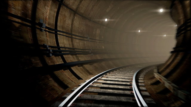 Animated subway tunnel, loop-able