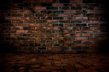 The old red brick walls and floors.