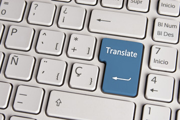 Language concept, translate keyboard key.