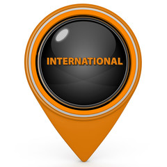 International pointer icon on white background