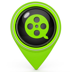 film pointer icon on white background