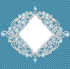 background with ornament with precious stones