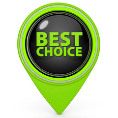 Best choice pointer icon on white background