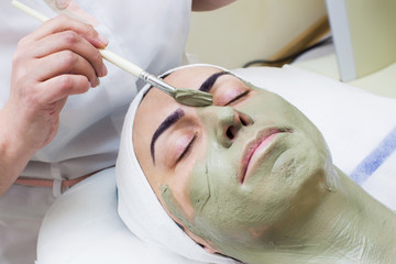 massage and facial peels at the salon cosmetics