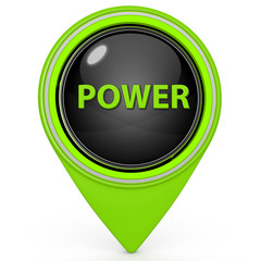 power pointer icon on white background