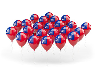 Balloons with flag of samoa