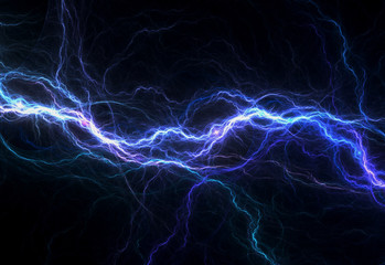 Błękitny elektryczny oświetlenie, abstrakcjonistyczny elektryczny tło - 74247031