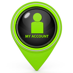 My account pointer icon on white background