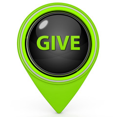 Give pointer icon on white background