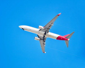Airplane flying in the sky