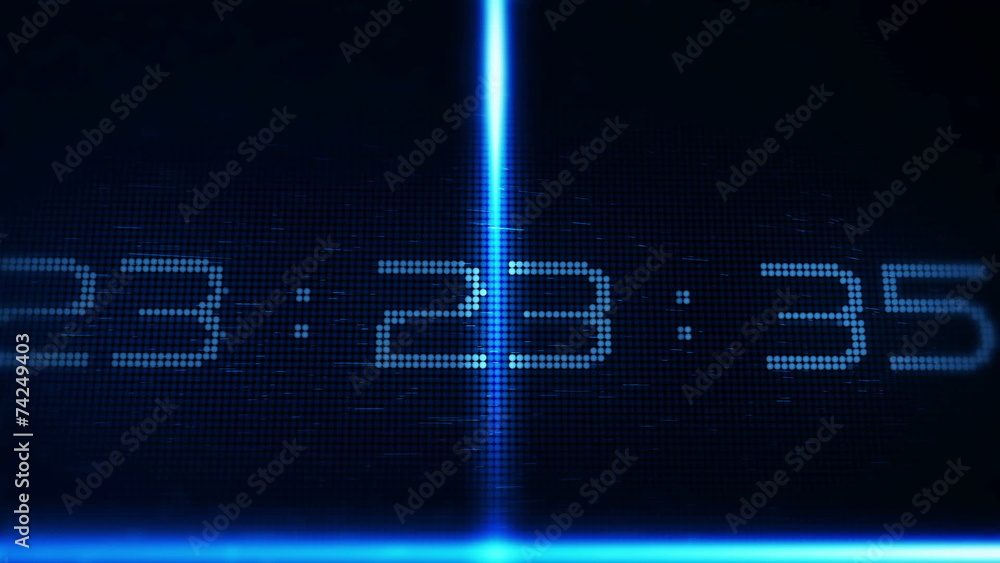 Aufkleber Technology style countdown for the new year