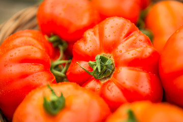 Tomatoes in Woven Basket