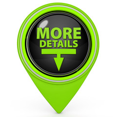 More details pointer icon on white background
