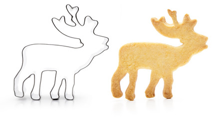 Weihnachtsplätzchen Hirsch und Ausstecher
