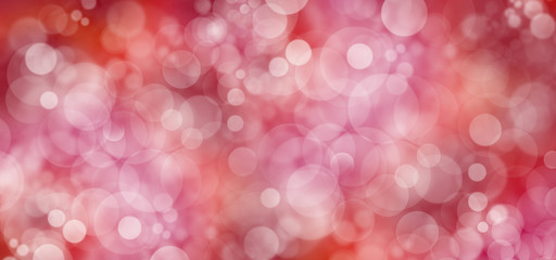 Red Bokeh Christmas Background Wide Banner