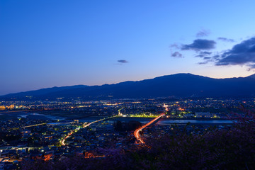 Night view at Seisho region, Kanagawa, Japan