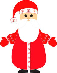 Isolated Santa Claus Illustration