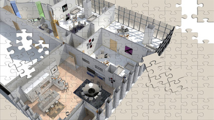 Arredo interno puzzle © albasu