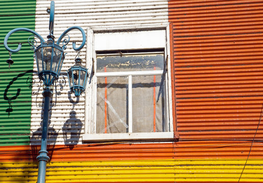 Detail of a window in la Boca, Buenos Aires