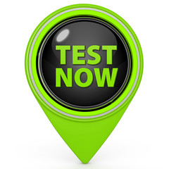 Test now pointer icon on white background